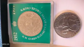 2 Monete Royal Mint Argento 5 Pounds