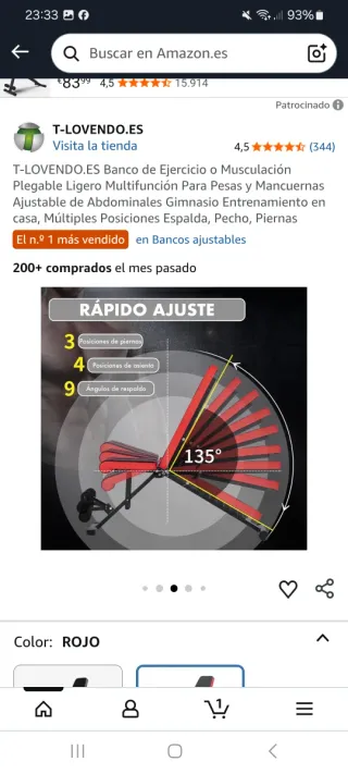 Banco de ejercicio plegable