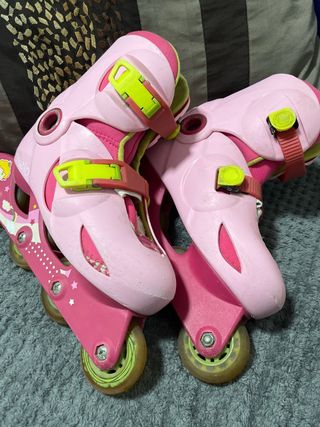 Patines en línea Oxelo rosas talla ajustable