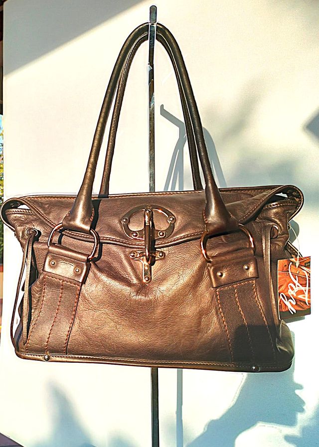 FAY borsa a spalla Bonnie Pelle Marrone Tabacco