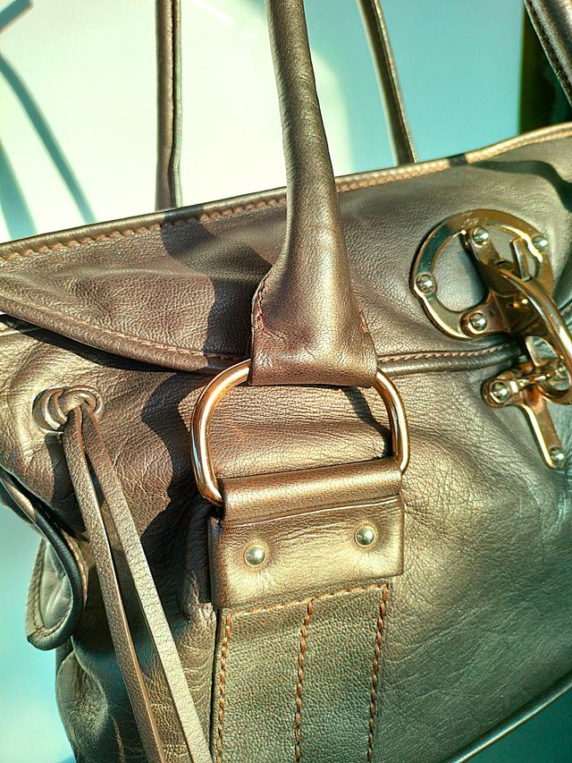 FAY borsa a spalla Bonnie Pelle Marrone Tabacco