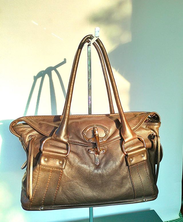 FAY borsa a spalla Bonnie Pelle Marrone Tabacco