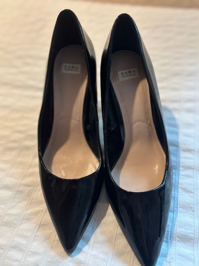 Tacones Zara Negros Charol