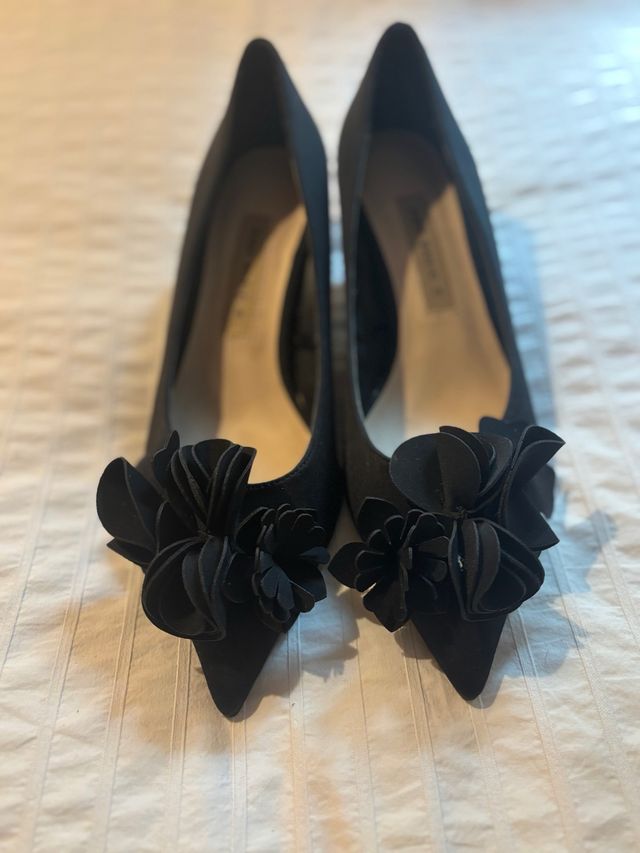 Tacones Zara Talla 38 Negros