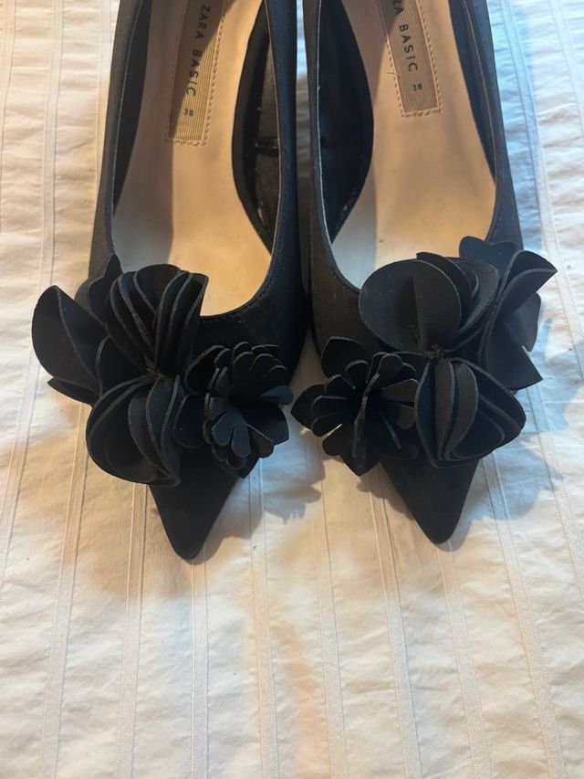 Tacones Zara Talla 38 Negros