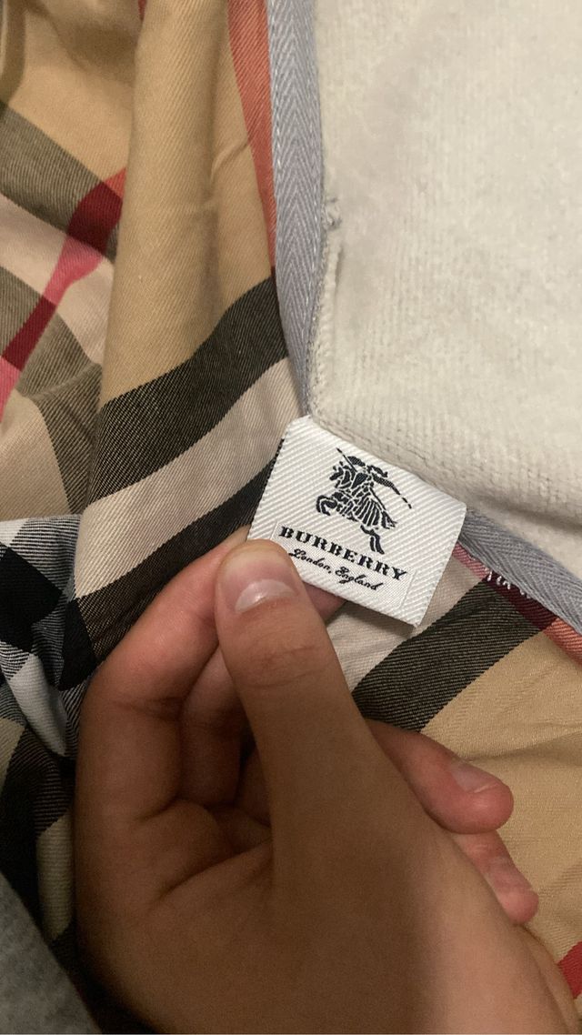 Sudadera Burberry Gris con Capucha