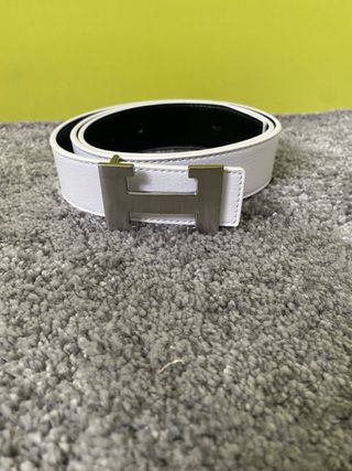 Cinturón Hermes Blanco y Negro