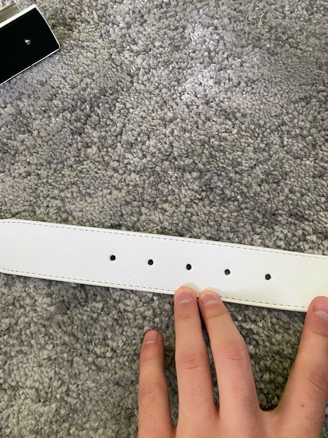 Cinturón Hermes Blanco y Negro