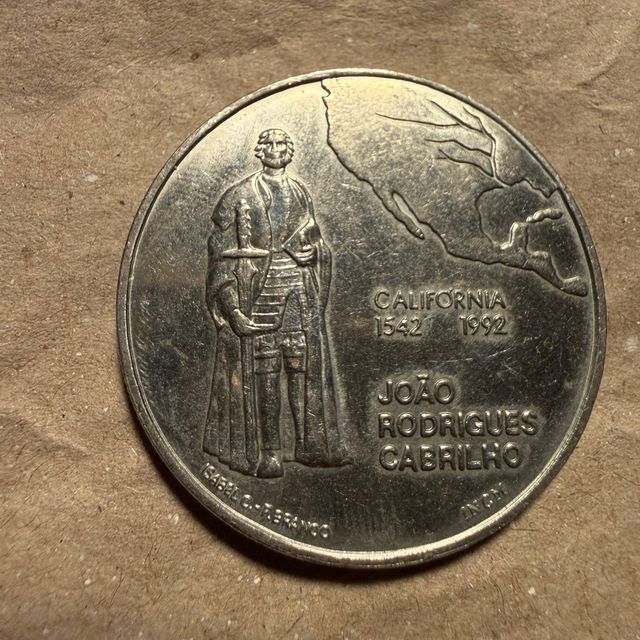 Moneda Portugal 1992 California João Rodrigues Cab