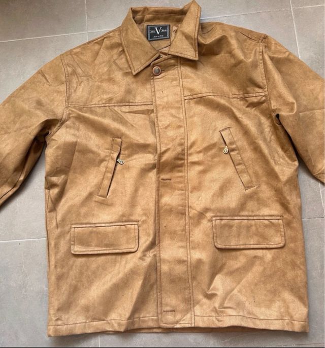 Chaqueta V Beige/Marrón Talla M