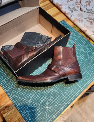 Botines de piel marrones