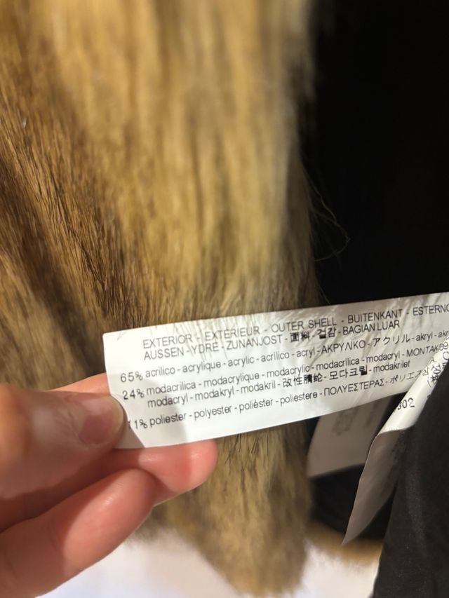 Abrigo pelo Zara Talla Única