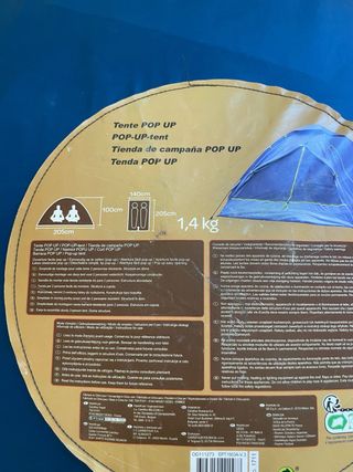 Tienda de campaña POP UP 2 personas
