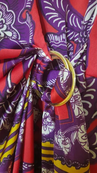 Vestido corto cruzado estampado