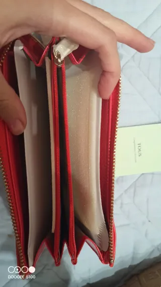 Billetera Tous Coral Brillante Original