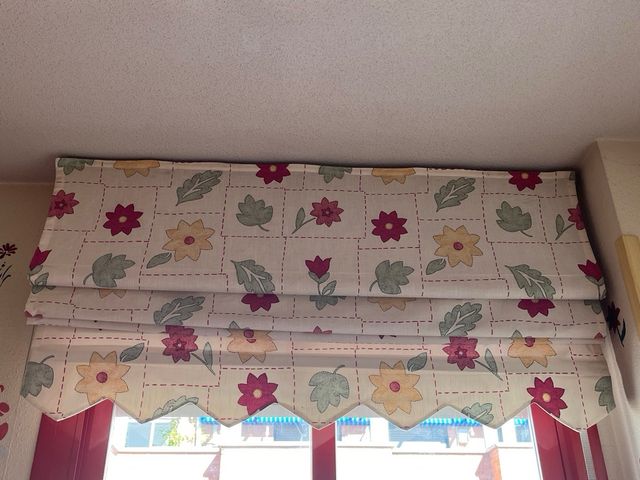 Estor estampado floral beige