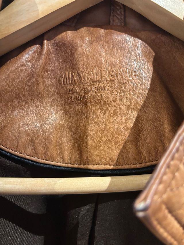 Chaqueta cuero biker Talla S