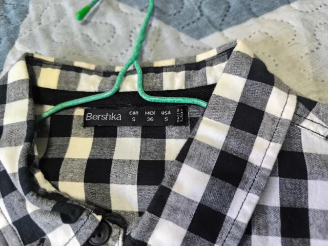 Camisa de cuadros larga