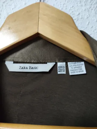 Camisa Zara marrón manga larga