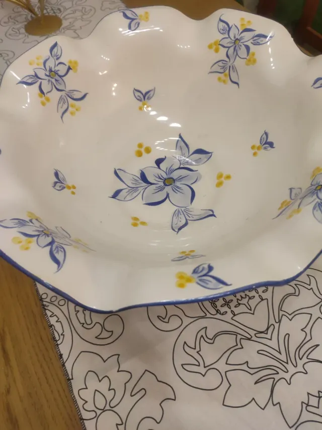 Frutero vintage flores azules