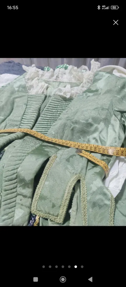 Traje de Fallera Verde y Blanco