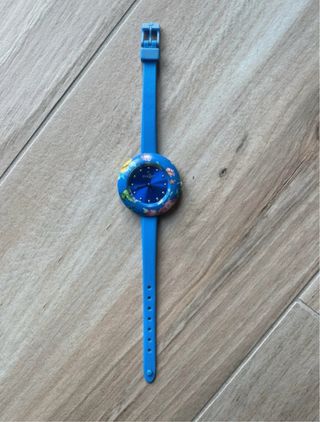Orologio Ops! blu con fiori