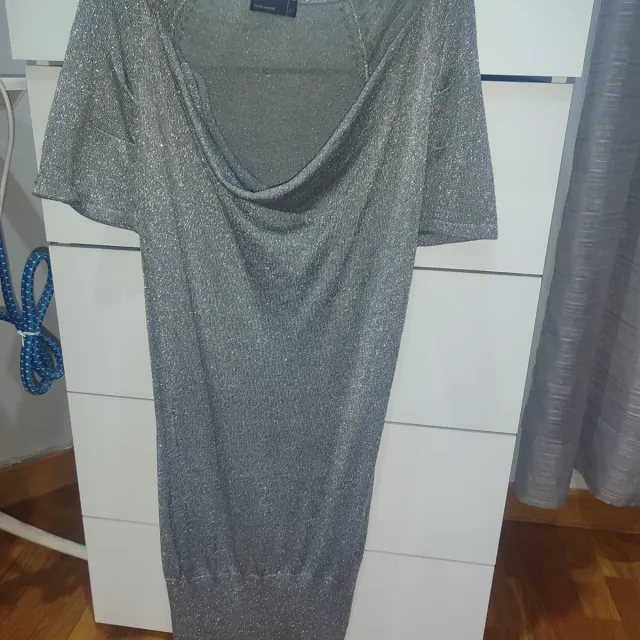 Vestido plata talla S