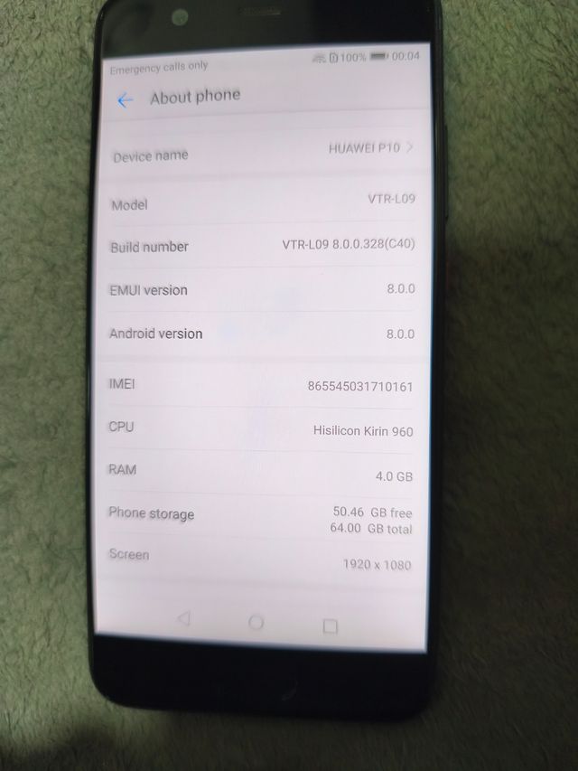Huawei P10 Negro/Plateado