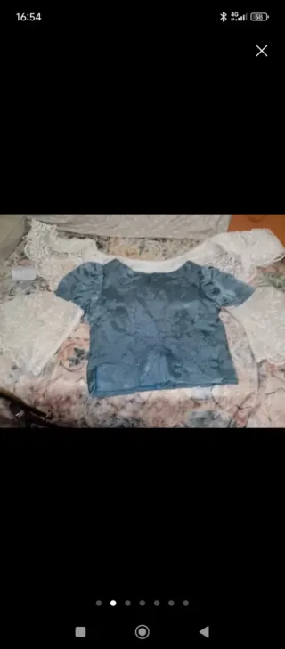 Traje de Fallera azul y blanco