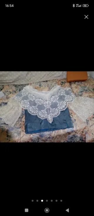 Traje de Fallera azul y blanco