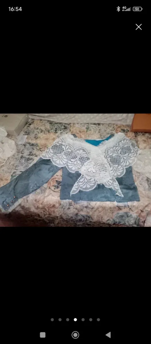 Traje de Fallera azul y blanco