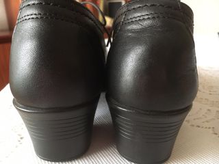 Zapatos sra piel negros t/ 39 cordones tacon 4 cms