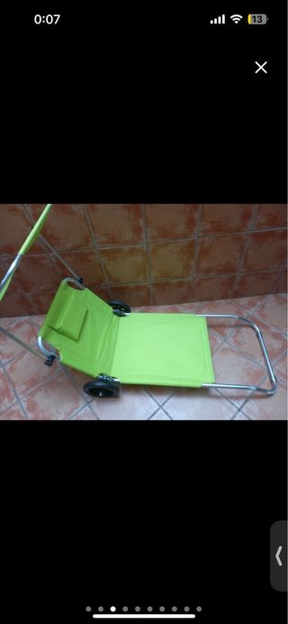 Hamaca/Carro Playa Plegable Verde