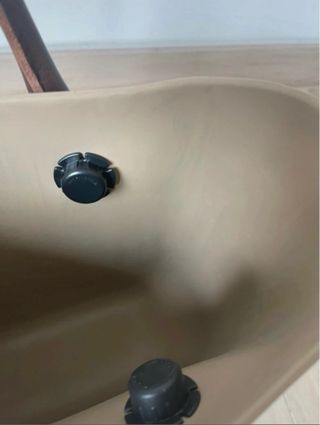 Borsa O bag beige con manici marroni