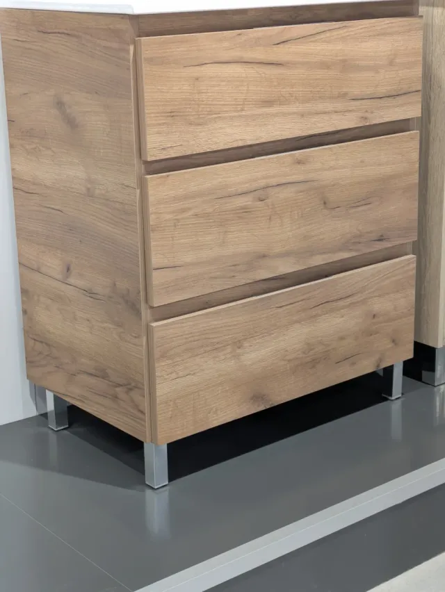 Mueble de lavabo 3 cajones madera