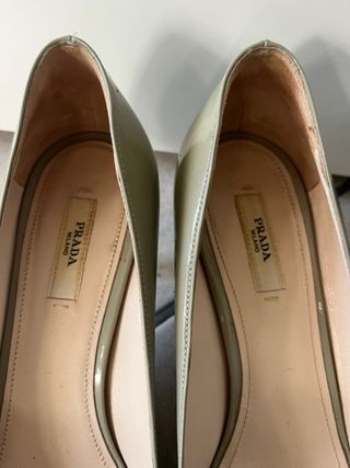 Scarpe Prada Vintage tacco grigio nero