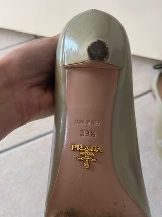 Scarpe Prada Vintage tacco grigio nero