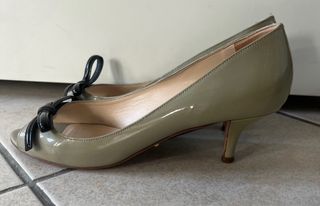 Scarpe Prada Vintage tacco grigio nero