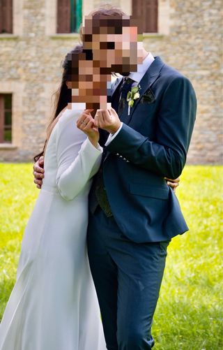 Vestido de Novia Pronovias Blanco Manga Larga