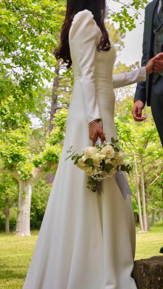 Vestido de Novia Pronovias Blanco Manga Larga