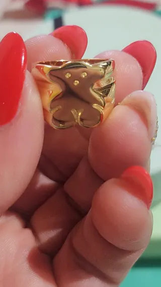 Anillo Oso Dorado/vermeil
