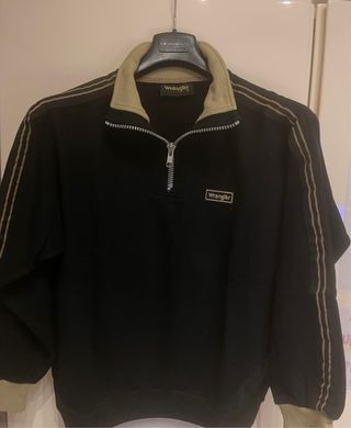 Felpa uomo Wrangler zip beige/nera tg M