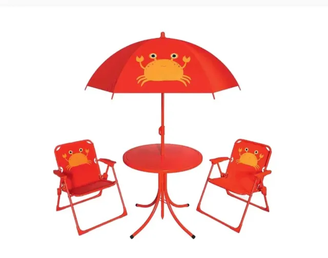 Mesa y 2 Sillas Infantiles+ sombrilla REGALO!