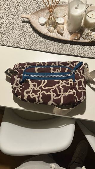 Bolso Tous estampado marrón y beige