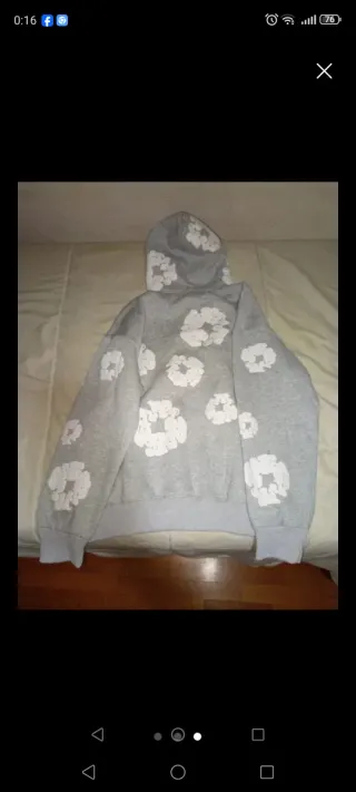 Sudadera Denim Tears Gris con Estampado Floral