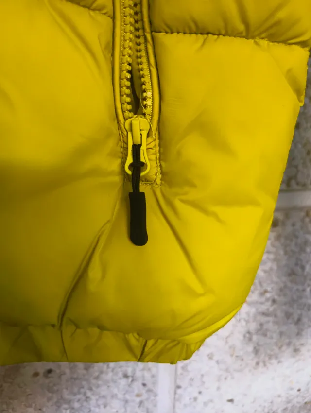 Plumífero hombre verde/amarillo