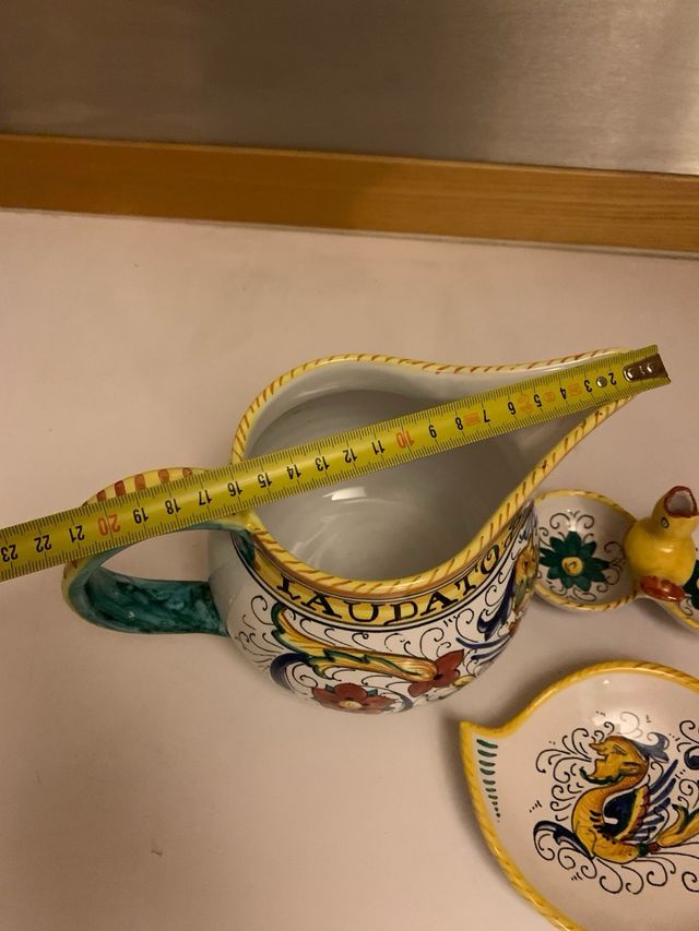 Set Ceramica Deruta Brocca e Vassoi