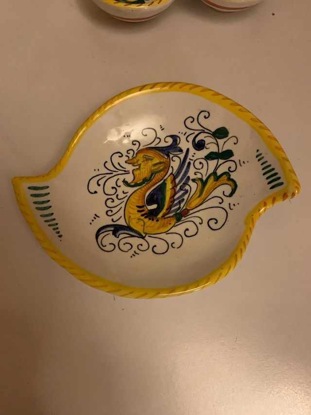 Set Ceramica Deruta Brocca e Vassoi