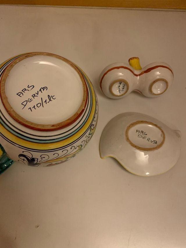 Set Ceramica Deruta Brocca e Vassoi