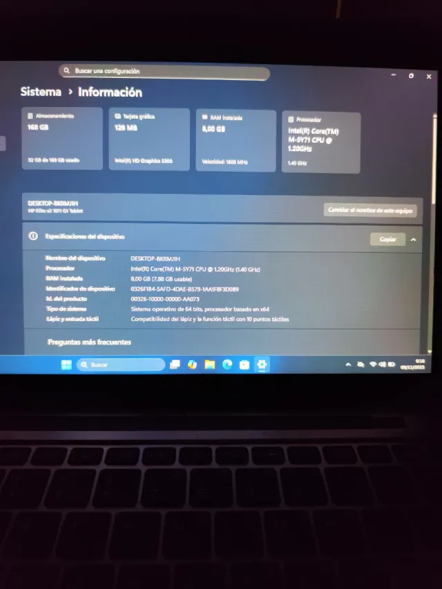 Portátil HP táctil - Windows 11